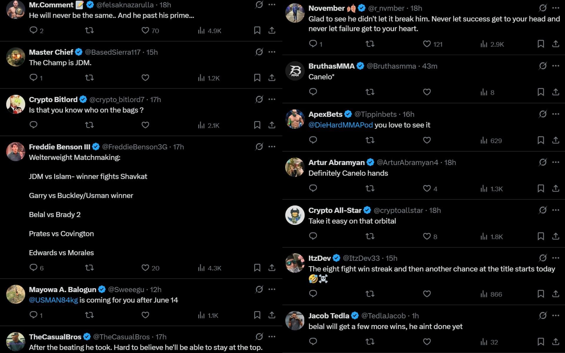 Fan comments
